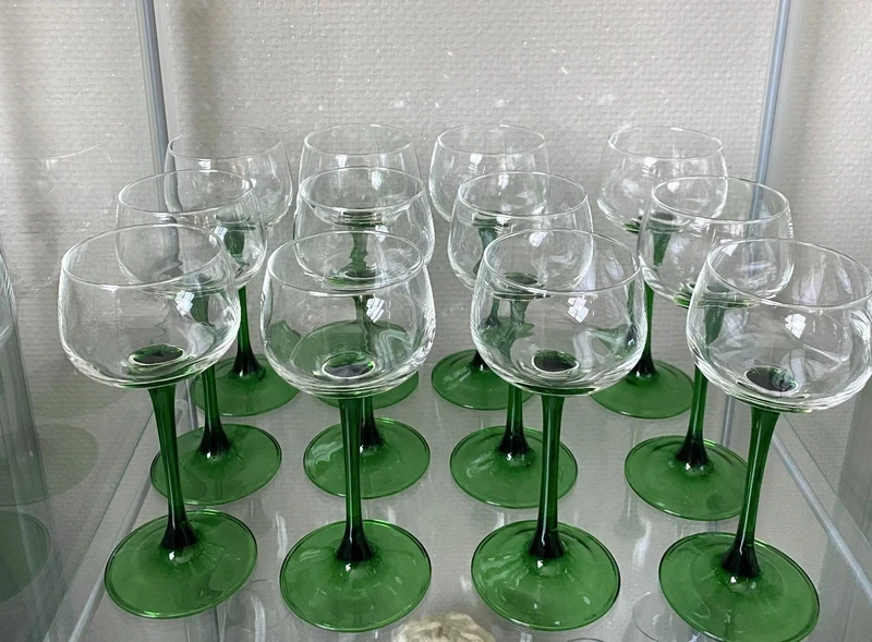 12 vasos Alsacia pies verdes y bola vintage 19 eme – photo 4